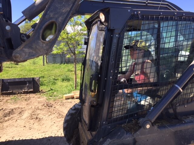 Driving skied steer